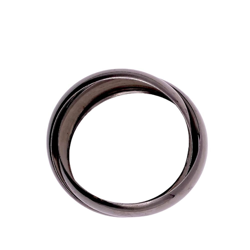 Gunmetal Interlocking Rolling Design Bangle Brace… - image 2